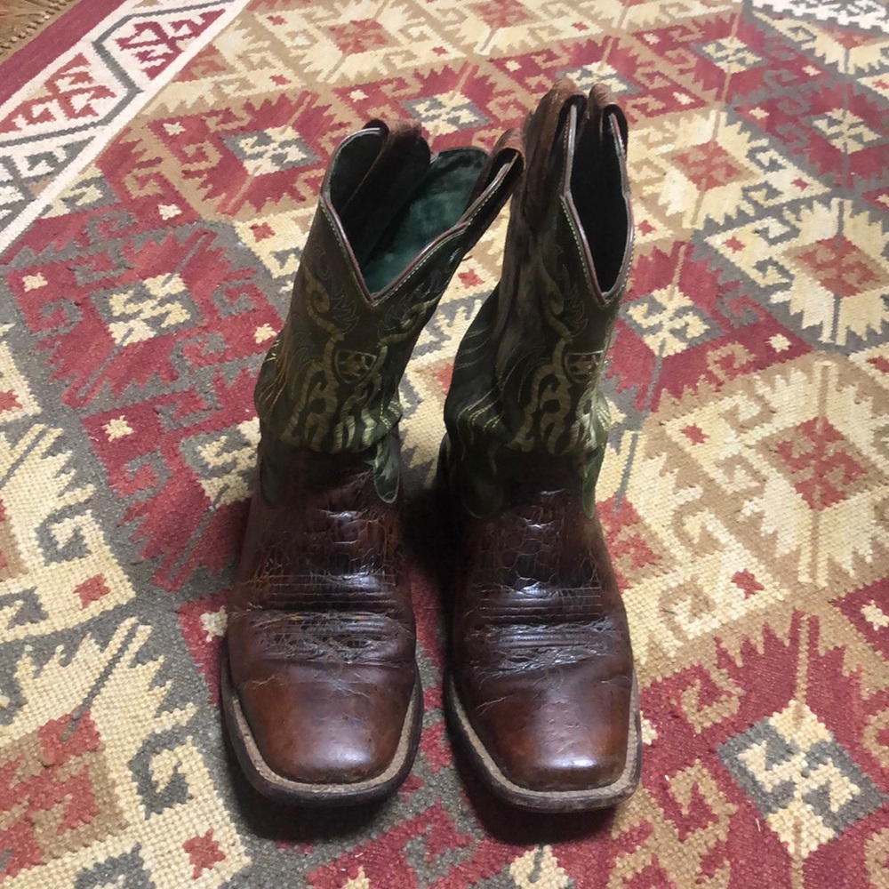Brown Square Toe Ariat Boots